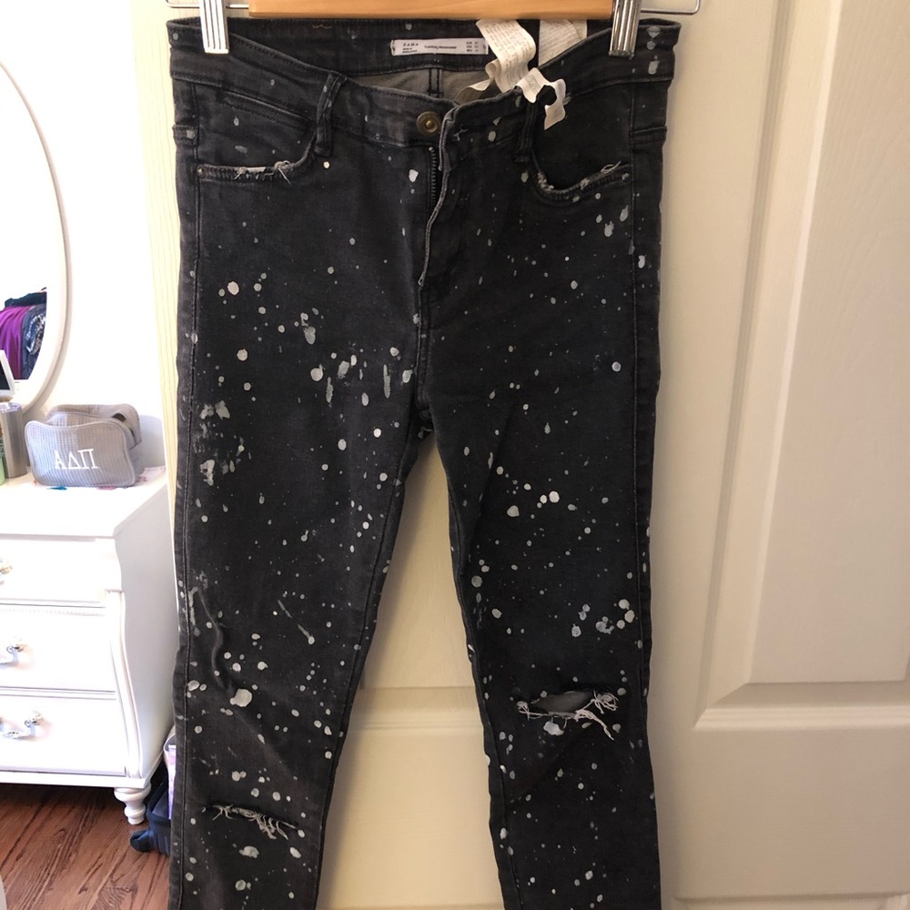 Zara Paint Splatter Jeans